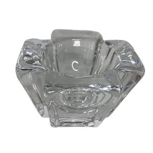 Orrefors Sweden Crystal Max Cross Candle Holder Designed by Anna Ehrner